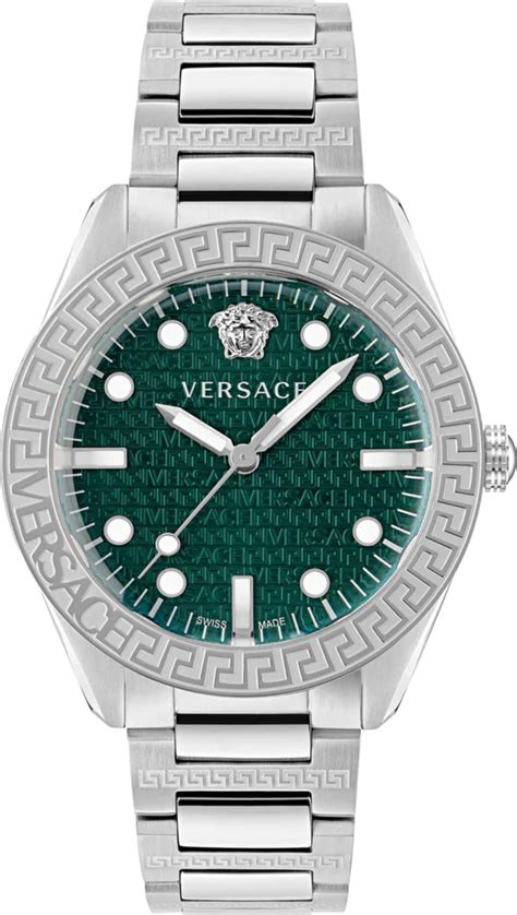 versace greca dome|Greca Dome Chrono Watch Green .